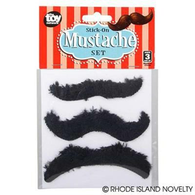 Imaginative Play |  3.5" 3 Piece Stick On Mustache Set Imaginative Play Imaginative Play